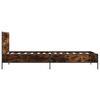 vidaXL Bed Frame without Mattress Smoked Oak 75 x 74.8 "