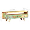 vidaXL TV Cabinet Mix color finishing Reclaimed wood 46.1 x 11.8 x 16.1 in