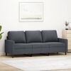 vidaXL 3-Seater Sofa Dark Gray Velvet, Metal, Foam 3-Seater