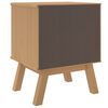 vidaXL Bedside Cabinet Grey, Brown Solid pine wood, Engineered wood