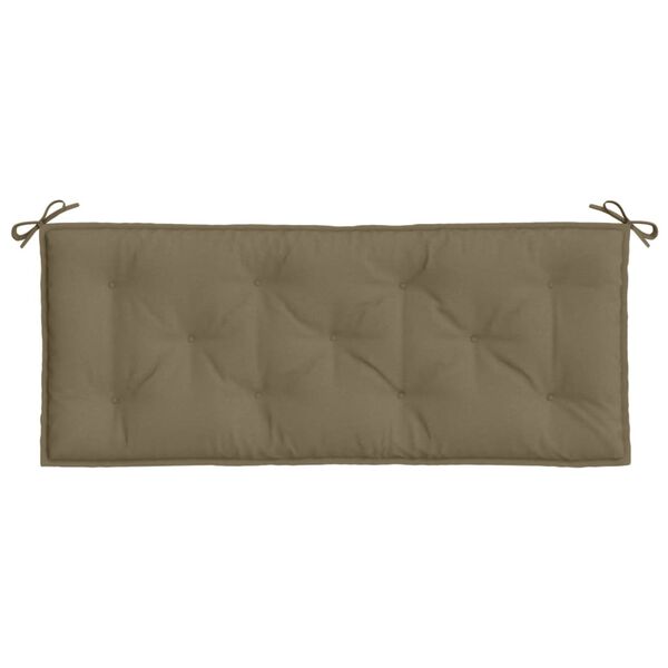 vidaXL Garden Bench Cushion Melange Taupe 100% polyester 47.2x19.7x2.8 in