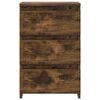 vidaXL Bed Cabinet Set of 2 Smoked oak Engineered wood Medium
