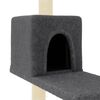 vidaXL Cat Tree Dark Grey Engineered wood 37.4 in tall Durable