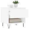 vidaXL Coffee Table Set of 2 White Engineered wood, metal Medium