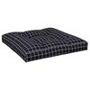 vidaXL Pallet Cushion Black Check Pattern 100% polyester 31.5 in x 15.7 in