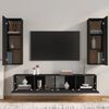 vidaXL TV Cabinet Set Set of 4 Black Engineered wood Large