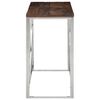 vidaXL Console Table Silver Stainless Steel and Solid Reclaimed Wood