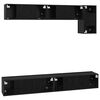 vidaXL TV Cabinet Set Wall-mounted 5 pcs Black Oak Engineered Wood