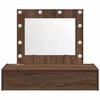 vidaXL Dressing Table Brown 32.68 x 15.75 x 27.56 in Engineered Wood