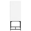 vidaXL Side Cabinet White Engineered wood, glass, steel Doors