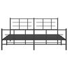 vidaXL Bed Frame Black Steel Full Bed Frame Rectangular Modern