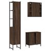 vidaXL Bathroom Cabinet Set Brown Oak