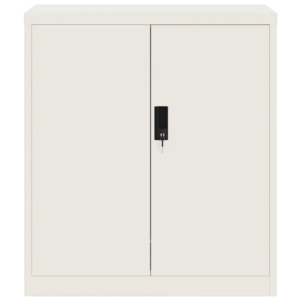 vidaXL File Cabinet White Powder-coated steel 31.1x15.7x35.4 in