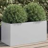 vidaXL Planter Silver Galvanized Steel Medium Durable Planter