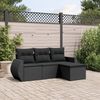 vidaXL Garden Sofa Set Black