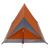 vidaXL Camping Tent 2-Person Gray and Orange Waterproof