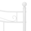 vidaXL Bed Frame White Powder-coated metal Double Durable Bed Frame
