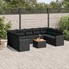 vidaXL Garden Sofa Set Black