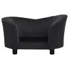 vidaXL Dog Sofa Black