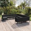 vidaXL Garden Lounge Set Black