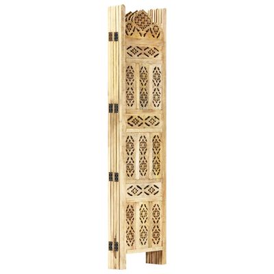 vidaXL Hand carved 5-Panel Room Divider 78.7"x65" Solid Mango Wood