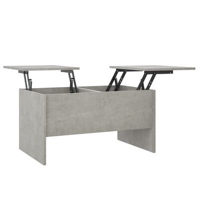 vidaXL Coffee Table Concrete Gray 31.5"x19.7"x16.7" Engineered Wood