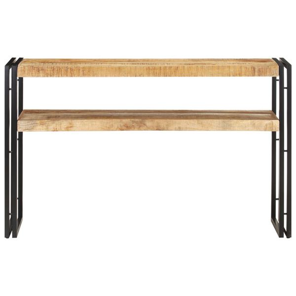vidaXL Console Table Natural wood and black