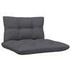 vidaXL Garden Lounge Set Grey Solid pine wood, fabric (100% polyester)