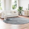 vidaXL Shaggy Rug Light Grey Polyester 94.5 x 94.5 in Foldable