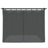 vidaXL Gazebo with Curtains Anthracite 9.8'x9.8' Steel