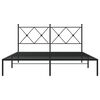 vidaXL Bed Frame Black Powder-coated steel Full Bed Frame Rectangular