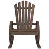 vidaXL Garden Adirondack Chair Burnt Wood Color Solid Fir Wood Standard