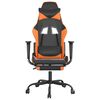 vidaXL Gaming Chair Black and Orange Faux leather, metal, plywood, foam