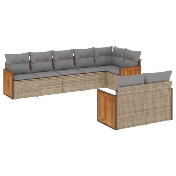 vidaXL Garden Sofa Set Beige