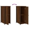 vidaXL Bedside Cabinet Brown Oak Engineered wood, iron Medium