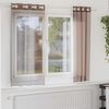 vidaXL Voile Curtains with Grommets 2 pcs Brown 55.1x55.1"
