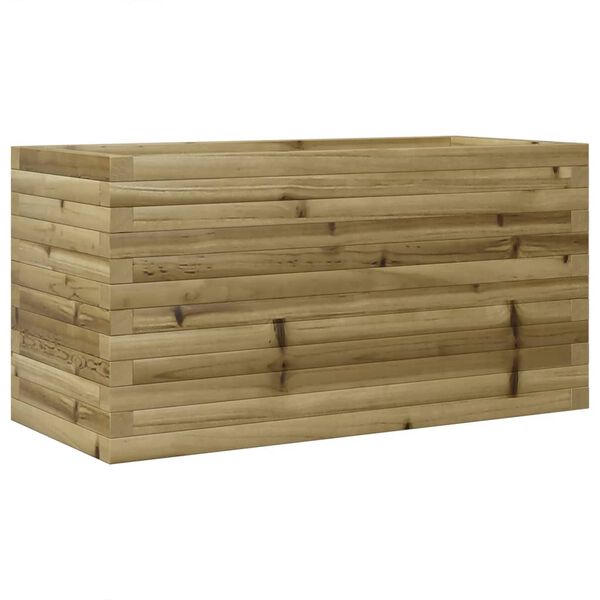 vidaXL Garden Planter Natural wood Impregnated pine wood Large