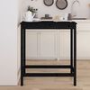 vidaXL Bar Table Black Solid pine wood Medium Durable Bar Table