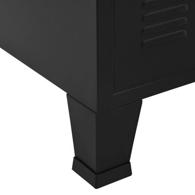 vidaXL Industrial Storage Chest Black 29.5"x15.7"x31.5" Steel