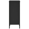 vidaXL Bookcase Black Engineered wood Medium Bookcase Rectangular