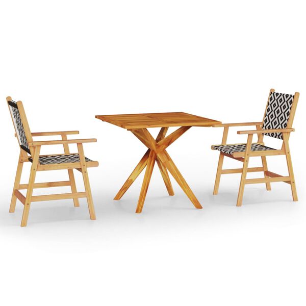 vidaXL Garden Dining Set Natural wood, Brown Solid Acacia wood Medium