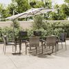 vidaXL Garden Dining Set Black and Grey Poly Rattan and Powder-Coated Steel