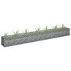 vidaXL Gabion Raised Bed Silver Galvanized steel 106.3 x 11.8 x 11.8 in