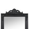 vidaXL Free-standing Mirror Black Glass Full-length Foldable