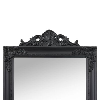 vidaXL Free-Standing Mirror Black 15.7"x63"