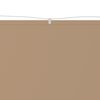 vidaXL Vertical Awning Taupe Oxford Fabric 55.1 x 315.0 in