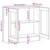 vidaXL Vitrine Cabinet Black Engineered Wood 32.5 x 12.0 x 31.5 in