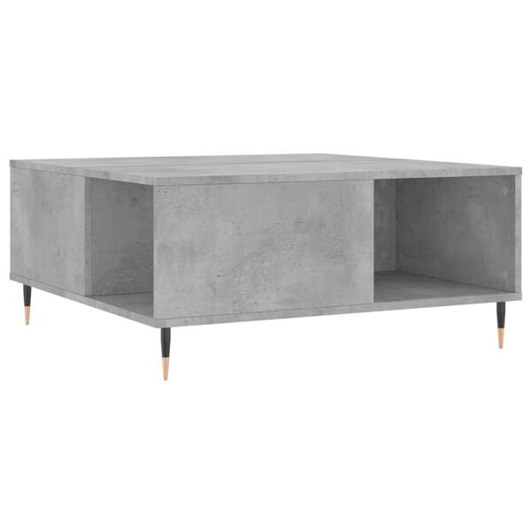 vidaXL Coffee Table Concrete Grey Engineered Wood, Metal 31.5x31.5x14.4 in