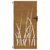 vidaXL Garden Gate 33.5x78.7" Corten Steel Grass Design