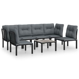 vidaXL Garden Lounge Set Black, Dark Grey
